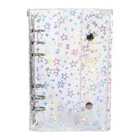 Waterproof Money Savings Challenge Binder Transparent Button Closure Budget Binder Notebook Colorful Portable