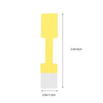 100Pcs Jewelry Price Tags Premium Adhesive Label Stickers Strong Hold No Residue Writable Blank Tags for Jewelry Retail Display geltona