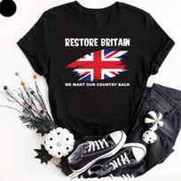 Restore Britain T  Shirt Rupert Lowe Politics Patriot British Anti Labour  Shirt M