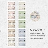 Label Element Series Vintage English Text Tag  Landscape Tape Creative DIY Journal Material Collage Scrapbooking Stationery