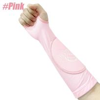 1Pair Volleyball Arm Sleeves,Padded Compression Sleeves For Passing&Defense,Prevents Stinging,Floor Burns(Black/White/Pink/Blue) Child
