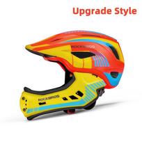 Rockbros Full Face Bike Helmet Kids Downhill Helmet Removable Integrated Shockproof Anti-Sweat With 12 Ventilation Opening S(50-54cm)
