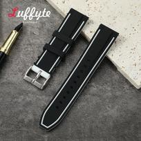 Soft Silicone Quick Release Watchband 20mm 22mm 24mm Universal Rubber Colorful Replacement Men Women Bracelet Watch Straps 20mm balta
