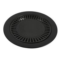 Round Barbecue Pan Iron Roasting Trays Reusable BBQ Grill Pan  Home Kitchen juoda