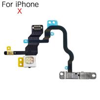 Power Button On/Off Switch Flash Light Mic Flex Cable Replacement Parts For iPhone X XR XS Max For iPhone X