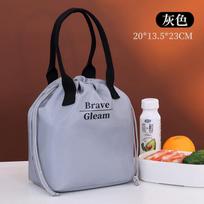 Portable Lunch Bag Thermal Insulated Tote Bento Box Bag for Women Men Student Office Work Picnic Food Storage Cooler Handbag pilka spalva