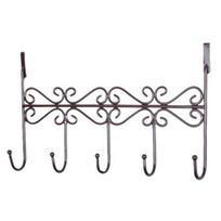 Punch Free Towel Hat Coat Clothes Bag Kitchen Door Hooks Hanger Bathroom Rack antikvarinės žalvario spalvos
