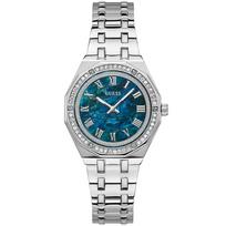 Guess Blue-Green Dial Silver Strap Ladies' Quartz Watch - GW0770L1 mėlyna/sidabras