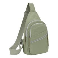 Women Chest Sling Bag Large Capacity Waterproof Adjustable Strap Zipper Crossbody Bag Outdoor Travel Single Shoulder Sports Pouch žalia