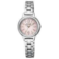 wicca Watch Tech Waterproof Business Student Analog Watch with Second Hand Popular Gift Silver Pink [CITIZEN] (Solar / / Simple) KH9-914-91 Women's rožinė