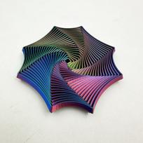 Printed 3D Spiral Fractal Octagonal Toy Visual Illusion Star Folding Sensory Antistress Fidget Toy For Adults Home Decor