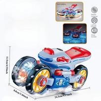 Motorcycle Deformation Toy Stunt Rotating Universal Car Toy With Light  Music For Kids Toddler Variant Music Motorcycle Toy