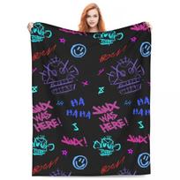 Warm Soft Blanket Travel Office Hot Anime Arcane Throw Blanket Flannel Bedspread For Outdoor Graphic Sofa Bed Cover 75x90cm