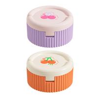 Folding Medication Dispenser And Water Bottle Detachable Portable Pills Organiser For Traveler Office Worker oranžinė