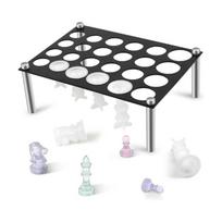 Professional 24 Cavity Chess Mold Stabilizer Storage Rack Transparency Acrylic Base For Perfect Casting Alignment 1