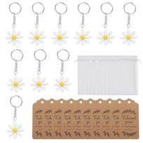 Bulk Set of 10 Daisys Key Holders and Thank You Cards for Gifting Stylish Bag Hanging Ornament Festives Party Supplies 1