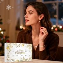 Christmas Calendar 24 Days Jewelry Advent Pendant Necklace For Women Girls Daughter Girlfriend Holiday Party Date Gathering other