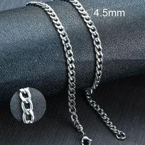 Vnox Men's Cuban Link Chain Necklace Stainless Steel Black Gold Color Male Choker colar Jewelry Gifts for Him 50cm 20inch