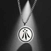 Awen The Three Rays of Light Talisman Amulet Pendant Necklace Bardic Druidry Irish Celtic Stainless Steel Wicca Witchy Necklaces