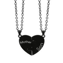 Father Mom Son Daughter Family Necklace Love Heart Puzzle Pendant Necklace Stainless Steel Jewelry Mother's Day Gift