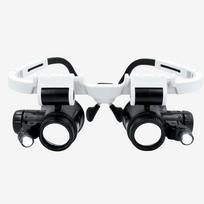 Hot sell Wearing Magnifier Glasses Magnifying 8X 15X 23X 2LED Professional Magnifier Glasses for Reading Jewelers Repair 1PCS
