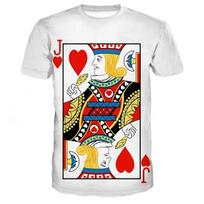 Summer Popular Poker 3D Print Sports Quick-dry Breathable Men T-shirt Outdoor Street Fun Fashion Cosplay Short-sleeve Clothing XS