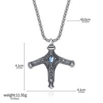 Game Bloodborne Hunter Badge Necklace Cross Necklace Pendants For Men Amulet Necklace  Cosplay Props Men Women Backpacks Jewelry