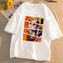 Demon Slayer Anime T-Shirt Kimetsu No Yaiba Unisex Graphic Tee Summer Short Sleeves Casual Cartoon Top Streetwear Anime Gift S įvairiaspalvis