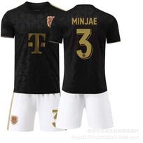 2526 jersey No. 9 Kane 6 Kimmich short-sleeved Bayern 125th anniversary edition black football jersey set #16