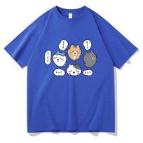 Didelio dydžio Chiikawa marškinėliai Vyriški moteriški Harajuku Estetiniai Kawaii Viršutiniai Anime Animaciniai Kasdieniai medvilniniai marškinėliai S įvairiaspalvis