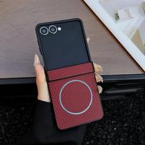 Ultra thin Folding Case For Samsung Galaxy Z Flip 7 G 2in1 Hinge Protection Flip 7 6  Zflip6 Flip7 Carbon Fiber Pattern Cover Galaxy Z Flip7