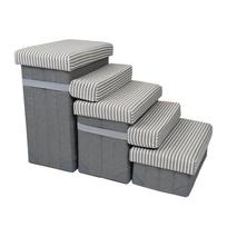 Foldable Pet Stairs with Storage Ramp for Small Dogs To Bed Non-Slip Climbing Steps for Puppy Cat Space Saving Pet Ladders (grey,Universal) pilka