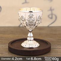 Table Decoration Vintage Wine Cup Perfect For Home Bar Use Wine Cup Metal Shot Glass Metal Construction Shatter-resistant A