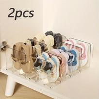 2pcs 4-Tier Shoe Rack, Transparent Shoe Storage Cabinet, Compact And Tidy Shoe Rack, Creating a Easy And Neat Shoe Cabinet