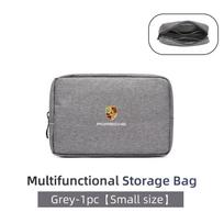 Digital Storage Bag USB Data Cable Organizer Handbag Accessories For Porsche Panamera 911 Carrera-GT 918-Spyder 997 991 968