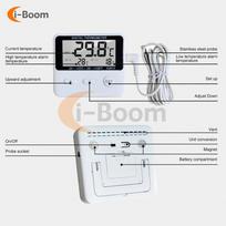 Digital Alarm Thermometer Digital Indoor Outdoor Thermometer Hygrometer LCD Display with External Sensor Cable 1M -50℃ -70℃