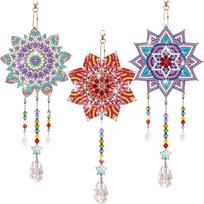3/6PCS Diamond Painting Hanging Pendant Marine Life Suncatcher Butterfly Sunflower Double Sided Tree Moon Love for  DIY Craft