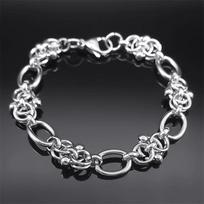 Exquisite Sweet Cool Punk Knot Link Chain Necklace for Men Women Stainless Steel Silver Color Hip Hop Choker Collar Jewelry SG11