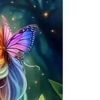5D DIY Full Round Drill Diamond Painting Colourful Hair Elf Girl Kit Home Decor China Mainland