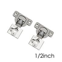 2Pcs Steel Soft Closing Cabinet Hinges Overlay Self Slow Close Door Hinges for Kitchen Cabinets Face Frame Concealed Door Damper