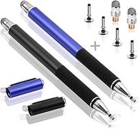 Universal Fiber Stylus 2 in 1 Disc Stylus Pen Mesh Fiber Tip Series Precision Touch Screen Pens for All Capacitive Touch Screens