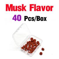 40Pcs/Box Hollow Bait Red Worms for Carp Fishing Grass Carp Baits Tilapia Bait Lure Insect Particle Boilie Bass Fishing Lure