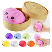 Interactive Kids Toy Squishy Glitter Dumpling Cute Design Multicolor 10x10cm Stress Relief Gift