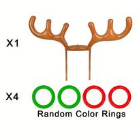 Inflatable Antlers Ring Toss Game Set Christmas Game For Family Festival Party New Year Gift