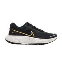 Nike Wmns ZoomX Invincible Run Flyknit 'Black Metallic Gold' 35.5