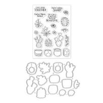 Cactus Silicone Stamp Set, Transparent Clear Stamp & Metal Cutting Dies for Card Making, Scrapbooking, Journaling, DIY Craft Kit 1 Set