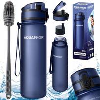 Butelka Filtrująca Aquaphor City 0,5 L Granatowa + Szczoteczka