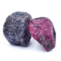 Earth Mined Rough 102.30 Ct Natural Raw Purple Sapphire CERTIFIED Loose Gemstone 17.2 mm each approx violetinė