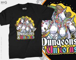Dungeons And Unicorns RPG žaidimų unisex marškinėliai Gimtadienio dovana T-shirt žaidėjams S