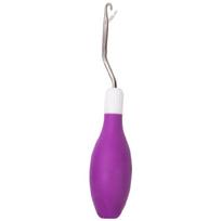 Bent Locking Hook Knitting Tool for Rug Making, Locking Hook Crochet Hook with Locking for Knitting Craft Project violetinė